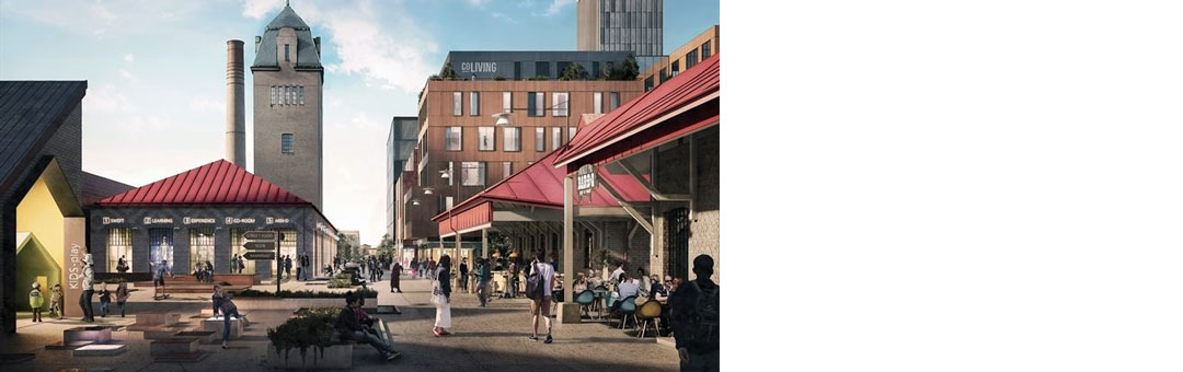 Illustration över hur det framtida Slakthusområdet kan komma att se ut